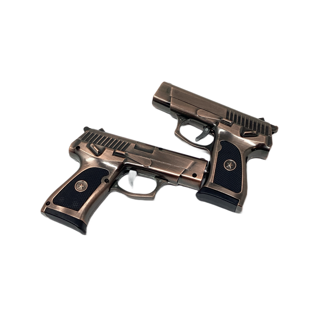 Gun Model Torch Refillable Butane Lighter (Box of 10) - Quecan
