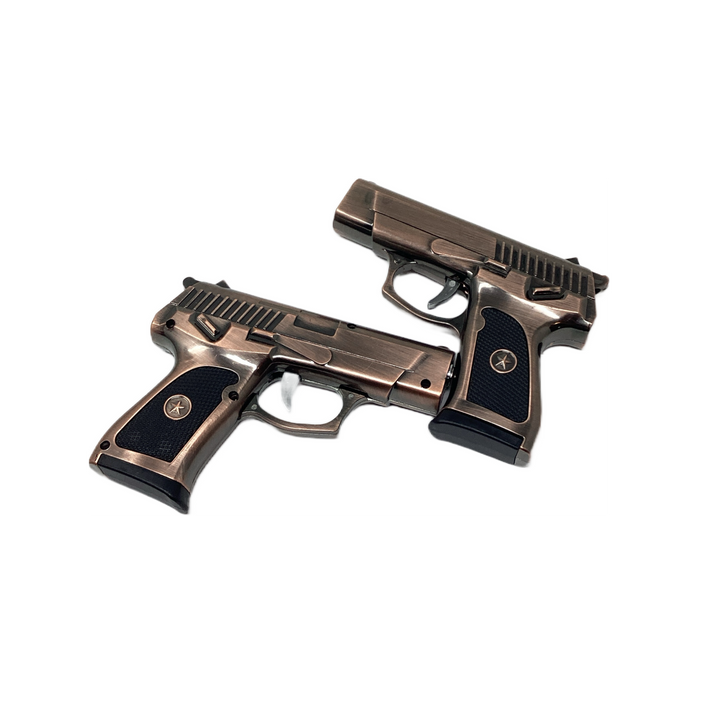 Gun Model Torch Refillable Butane Lighter (Box of 10) - Quecan