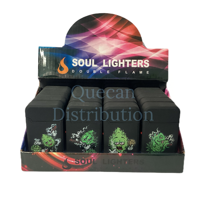 SOUL Lighter Small Double Flame - (Box of 20) - Quecan