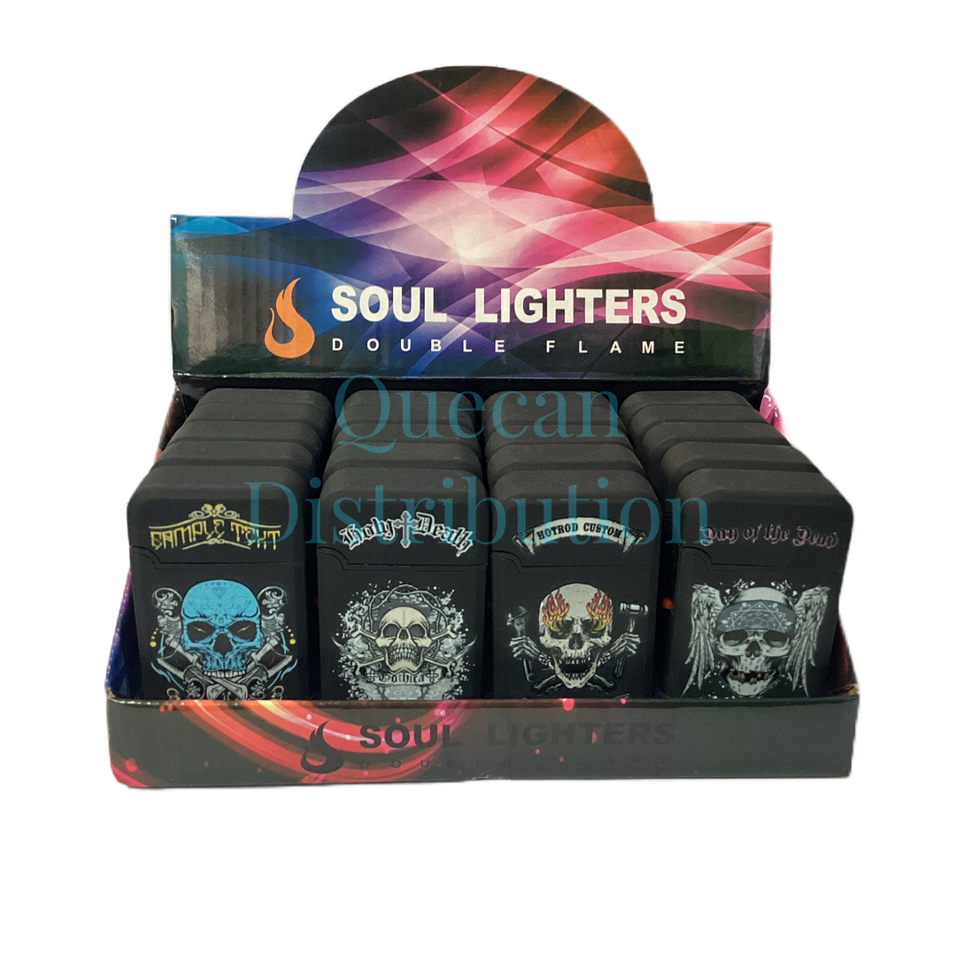 SOUL Lighter Small Double Flame - (Box of 20) - Quecan