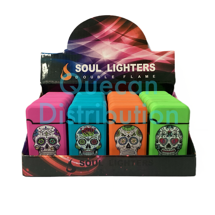 SOUL Lighter Small Double Flame - (Box of 20) - Quecan