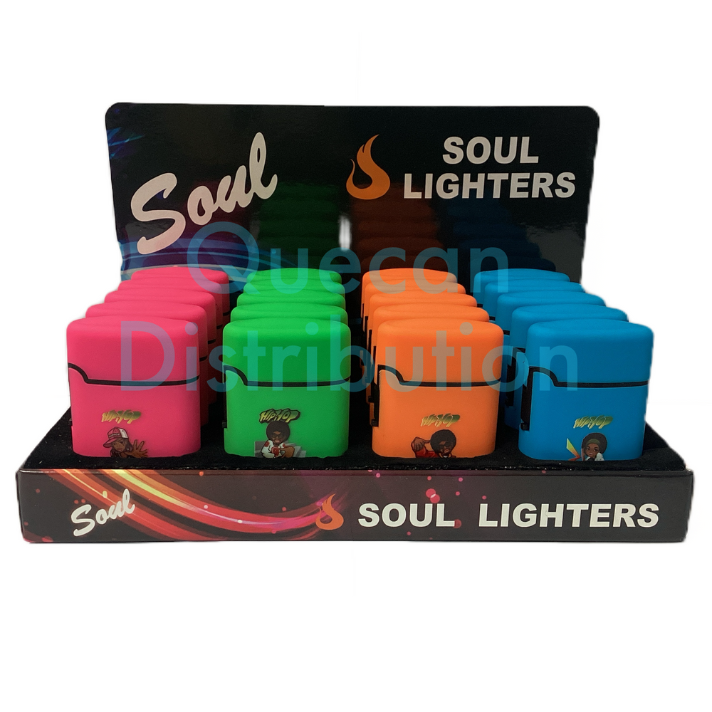 SOUL Lighter Small Single Flame - (Box of 20) - Quecan