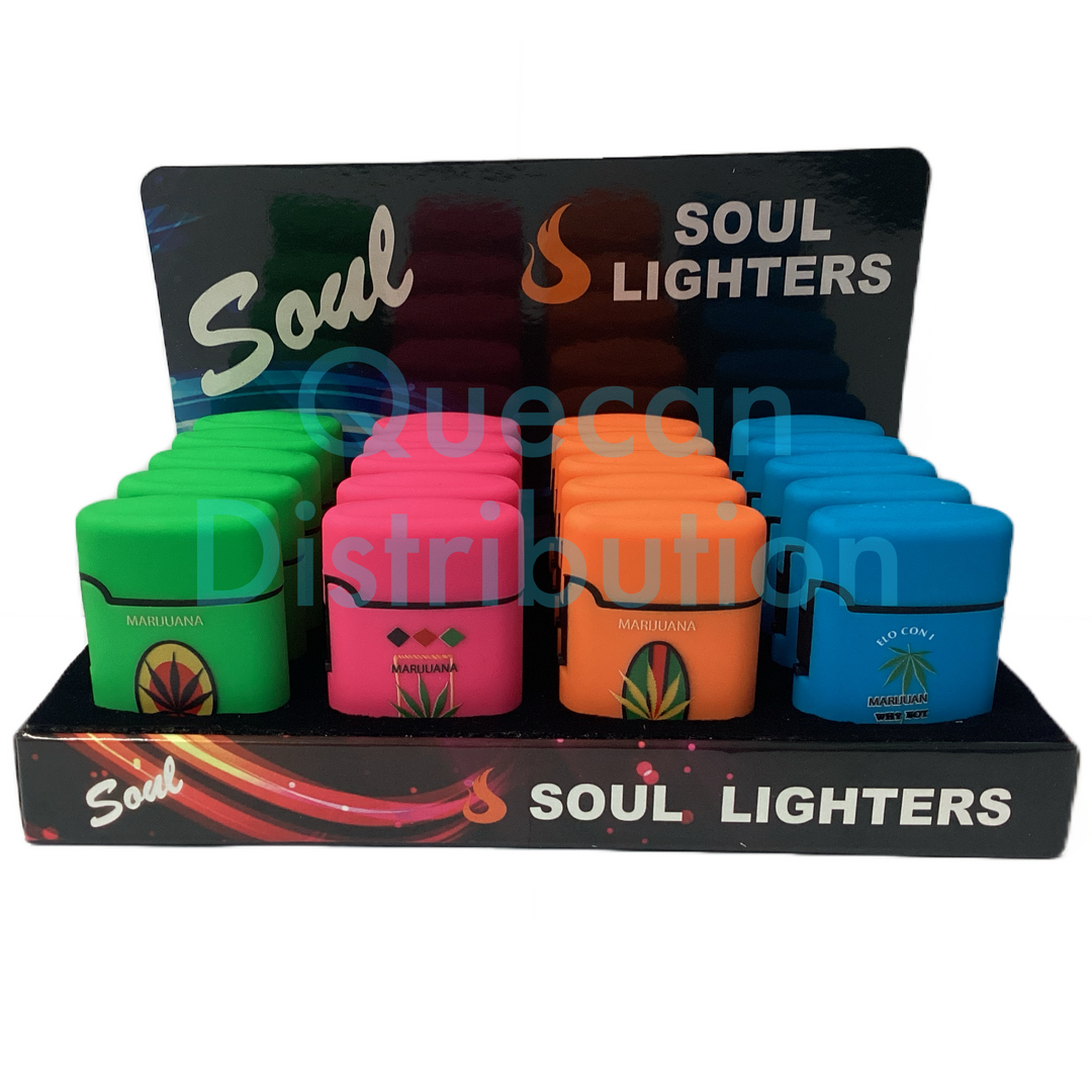 SOUL Lighter Small Single Flame - (Box of 20) - Quecan