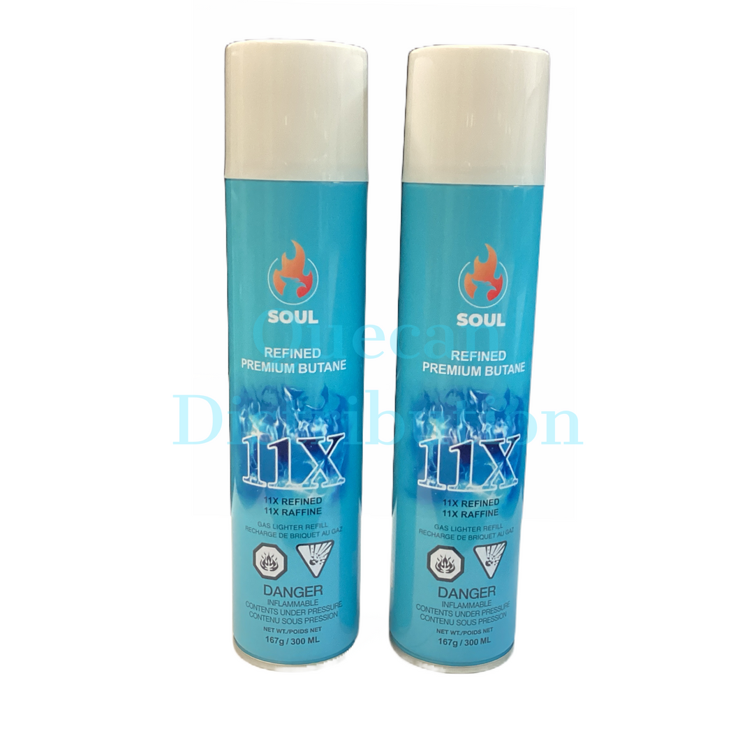 SOUL 11X Refined Premium Butane 300ML (Box of 12) - Quecan