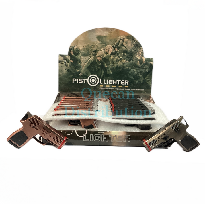 SOUL Pistol Shape Small Lighters - (Box of 16) - Quecan