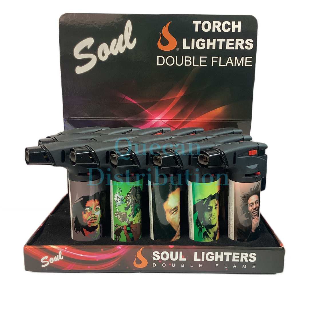 SOUL Double Torch Lighter - (Box of 15) - Quecan
