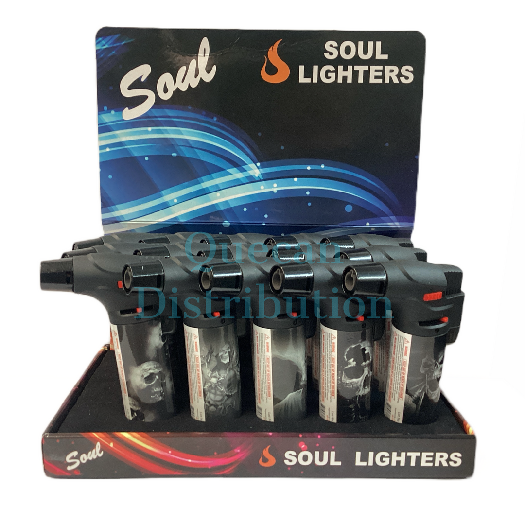SOUL Single Flame Torch Lighter - (Box of 15) - Quecan