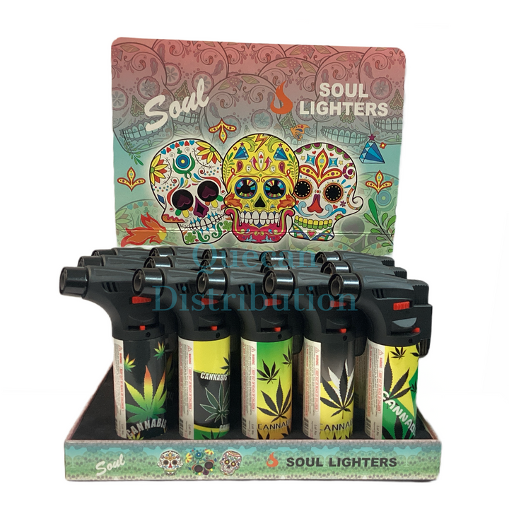 SOUL Single Flame Torch Lighter - (Box of 15) - Quecan