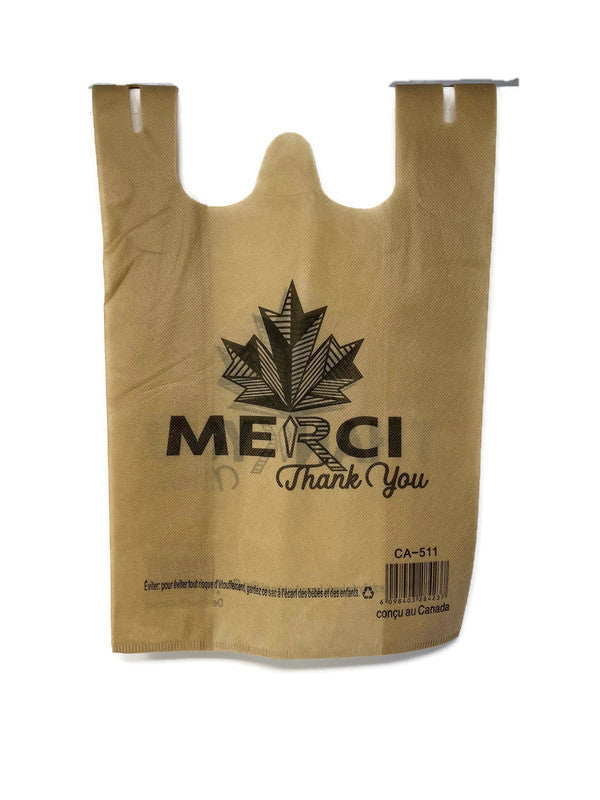 Non Woven Bags Beige - (10.25x17.75x5.5) 500/case - Quecan