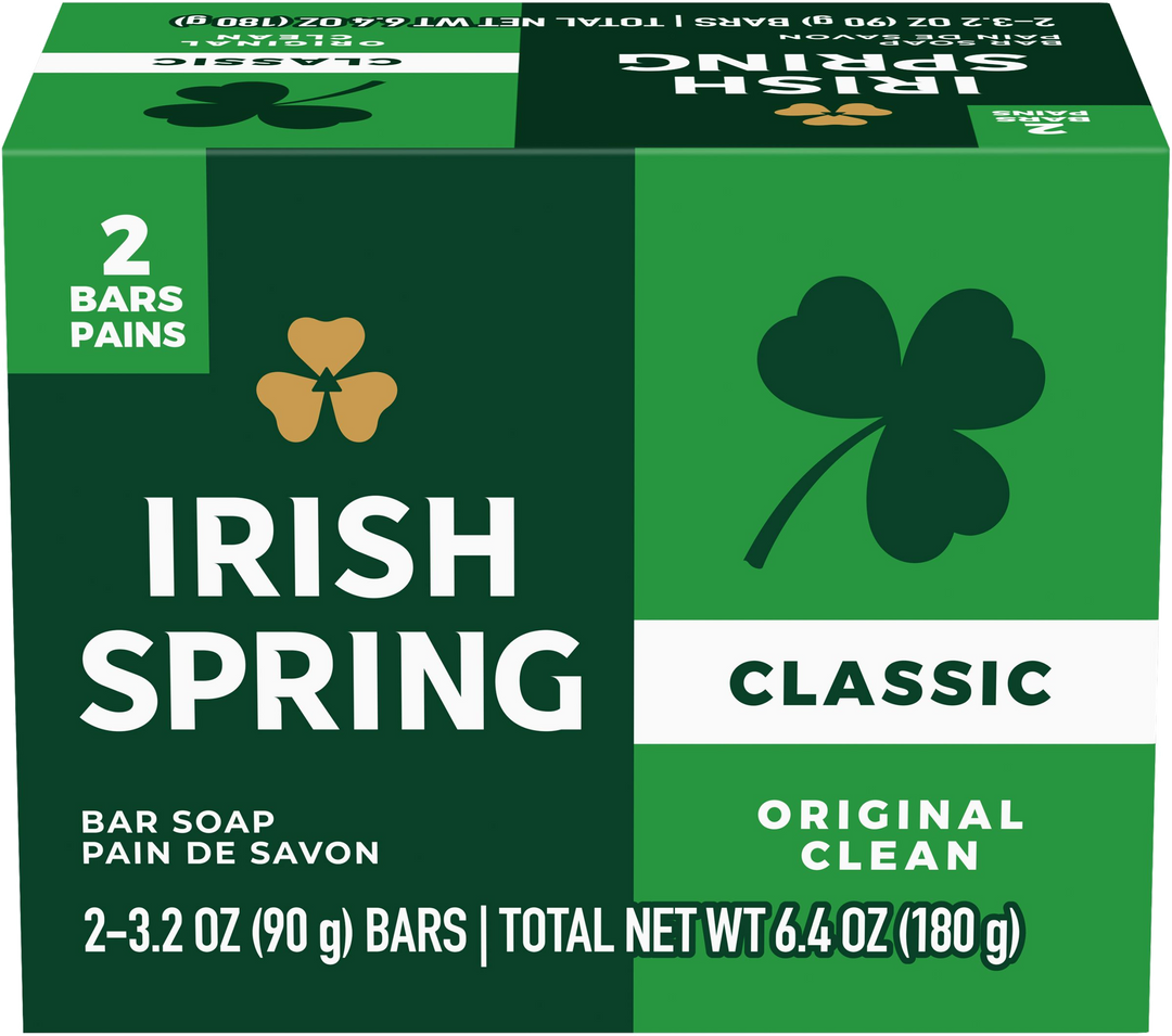 Irish Spring Original Clean Soap Bars (90g) (2ct) - Quecan