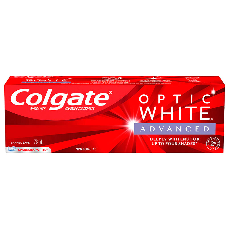 Colgate Optic White Anticavity Fluoride Toothpaste Advanced Sparkling White(73 ml) - Quecan