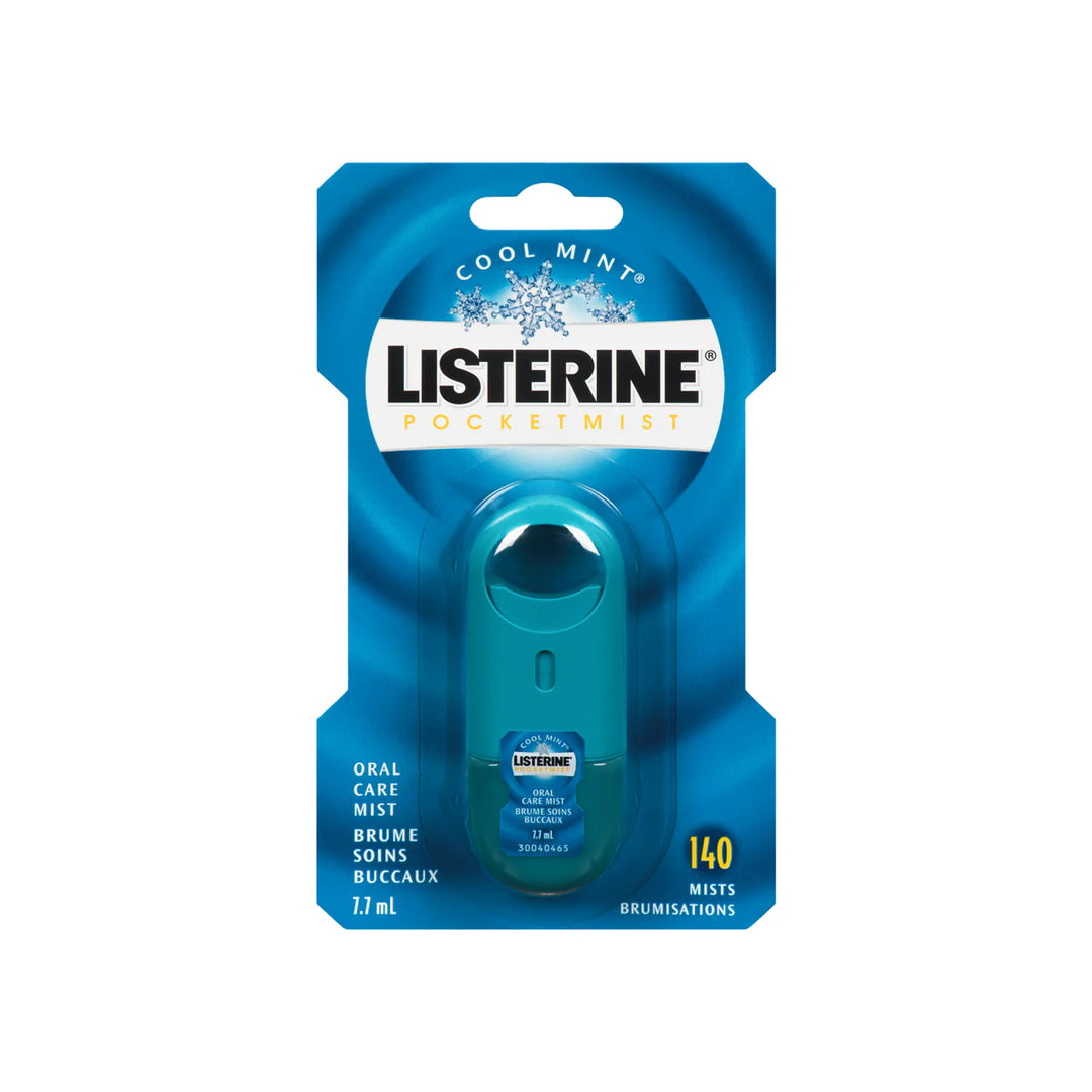Listerine Cool Mint Pocketmist packaging on a white background