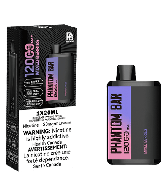 Phantom Bar Max 12000 Puffs Disposable Device  - Single Unit (20mg/ml) (STAMPED) - Quecan