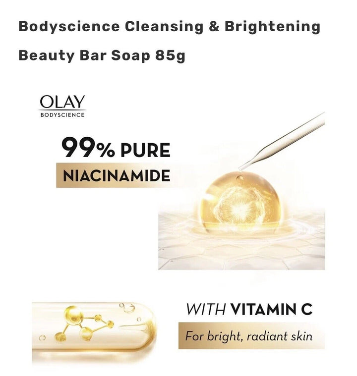 Olay Beauty Bar Soap Cleansing and Brightening (Pack of 2 x 85g) - Quecan
