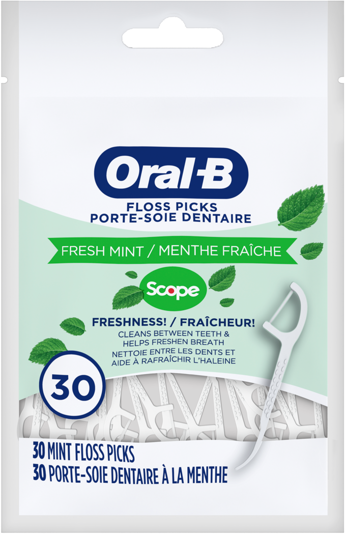 Oral-B Scope Fresh Mint Floss Picks (30ct) - Quecan