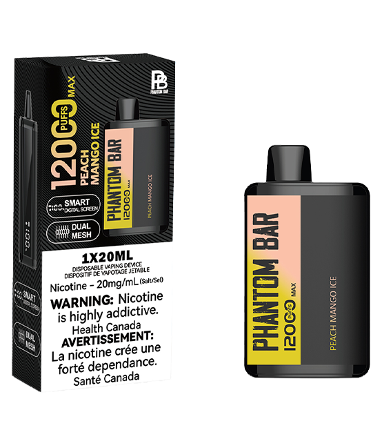 Phantom Bar Max 12000 Puffs Disposable Device  - Single Unit (20mg/ml) (STAMPED) - Quecan