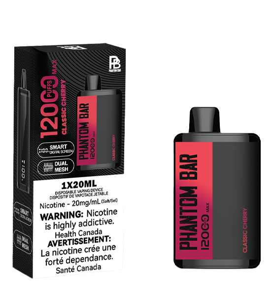 Phantom Bar Max 12000 Puffs Disposable Device  - Single Unit (20mg/ml) (STAMPED) - Quecan