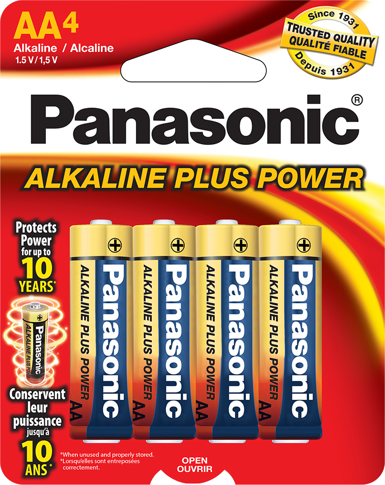 Panasonic Alkaline Plus Power Batteries AA 4ct ( 12 Pk.) - Quecan