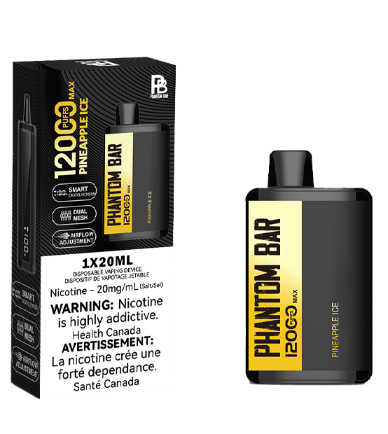 Phantom Bar Max 12000 Puffs Disposable Device  - Single Unit (20mg/ml) (STAMPED) - Quecan