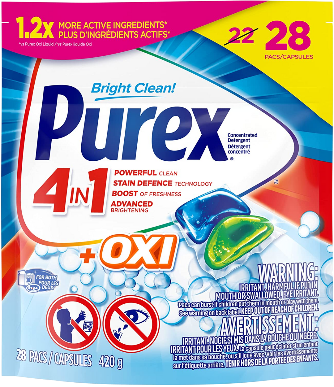 Purex + Oxi Concentrated Detergent (28ct) - Quecan