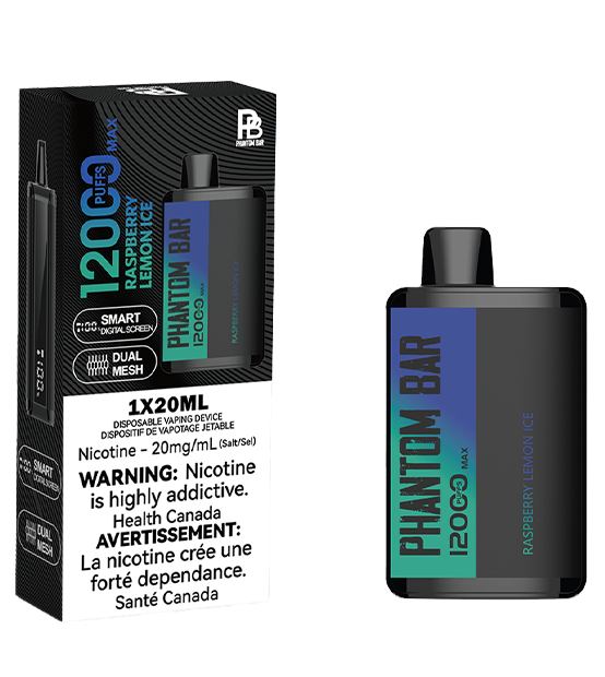 Phantom Bar Max 12000 Puffs Disposable Device  - Single Unit (20mg/ml) (STAMPED) - Quecan