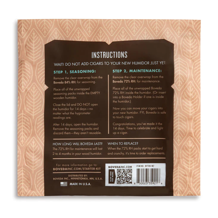 Boveda Humidor Starter Kit Size 6 (Pack of 4) - Quecan