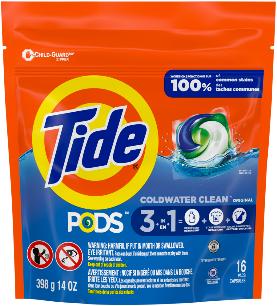 Tide Pods Original 3 In 1 Detergent  (16ct) - Quecan