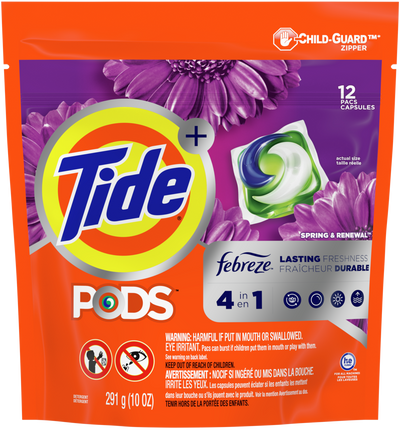 Tide Pods Spring & Renewal Detergent Pack 12ct - Quecan