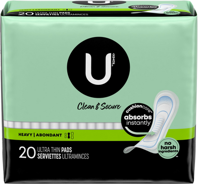 U By Kotex Clean & Secure Heavy Ultra Thin (Pads 20ct) - Quecan