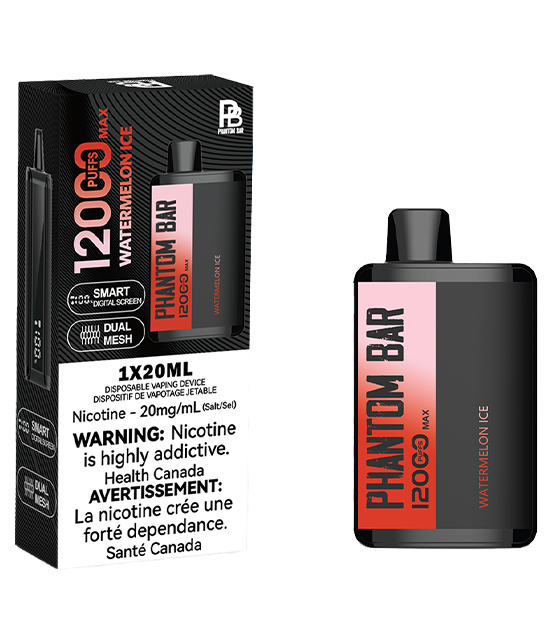 Phantom Bar Max 12000 Puffs Disposable Device  - Single Unit (20mg/ml) (STAMPED) - Quecan
