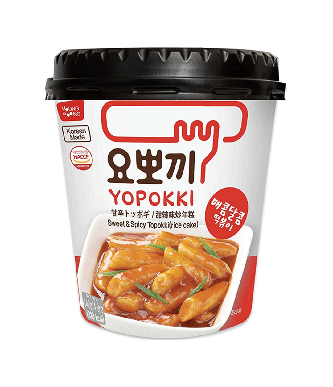 Young Poong – Yopokki Sweet & Spicy Topokki (30x140g) - Quecan