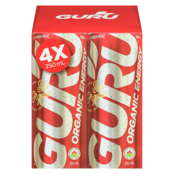 Guru - Organic Energy Drink (6 x 4 x 250mL) (Can Dep) - Quecan