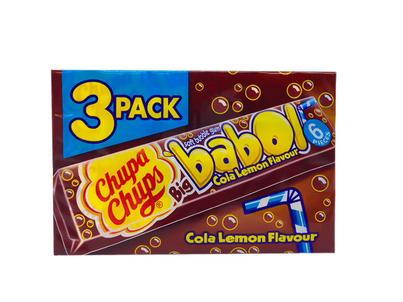 Chupa Chups Babol Soft Bubble Gum (3 Pack of 6 Pieces) - Quecan