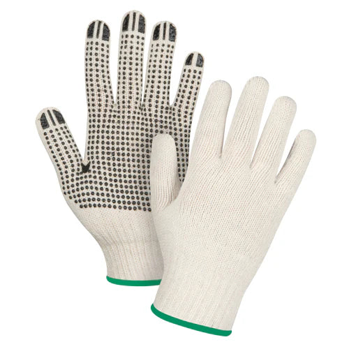 Working Dotted Knitted Gloves (Pack of 12) Large - Quecan