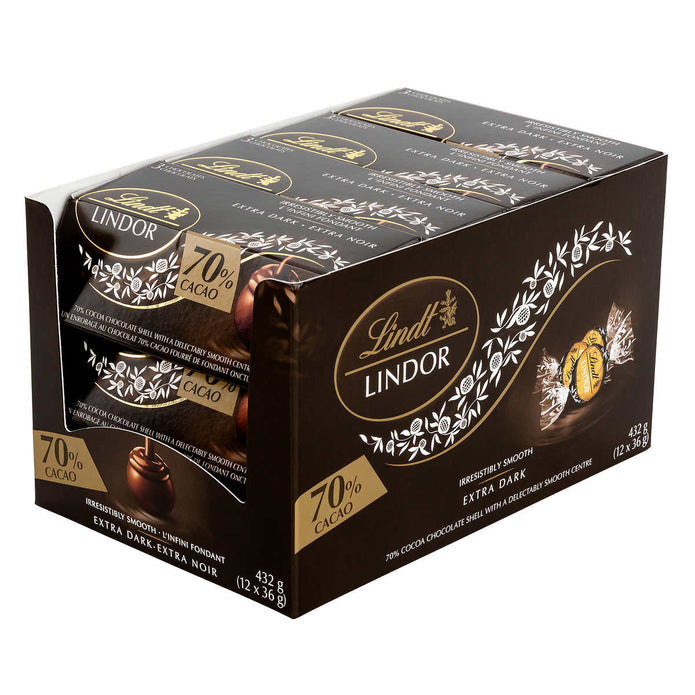 LINDT EXTRA DARK CHOCOLATE (12 × 36 G) - Quecan
