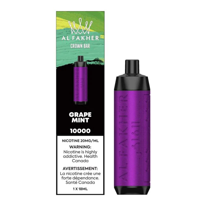 Al Fakher Crown Bar 10k Puffs Disposable Device - Single (20mg/ml) (STAMPED) - Quecan