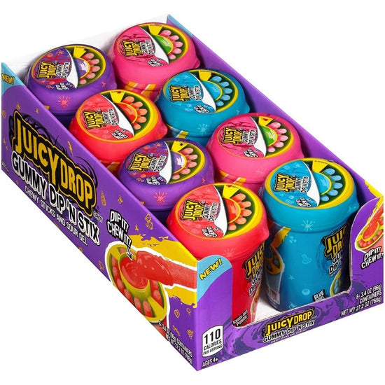 Bazooka Juicy Drop Gummy Dip N Stix (8x96g) - Quecan