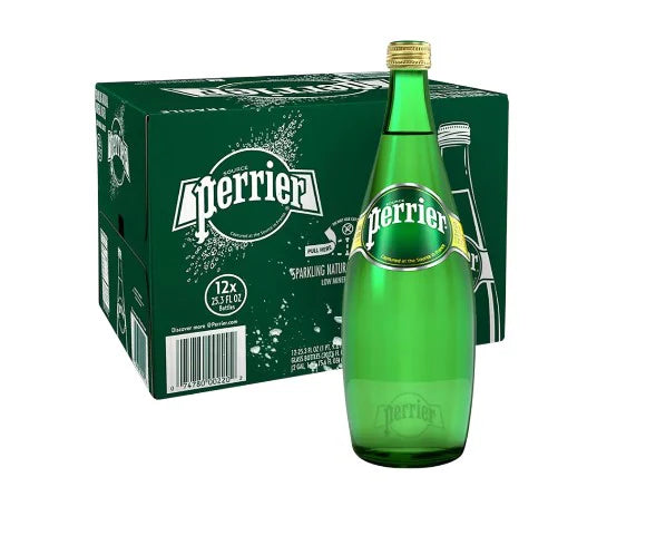 Perrier Nature Sparkling Mineral Water (12 x 750ml) - Quecan