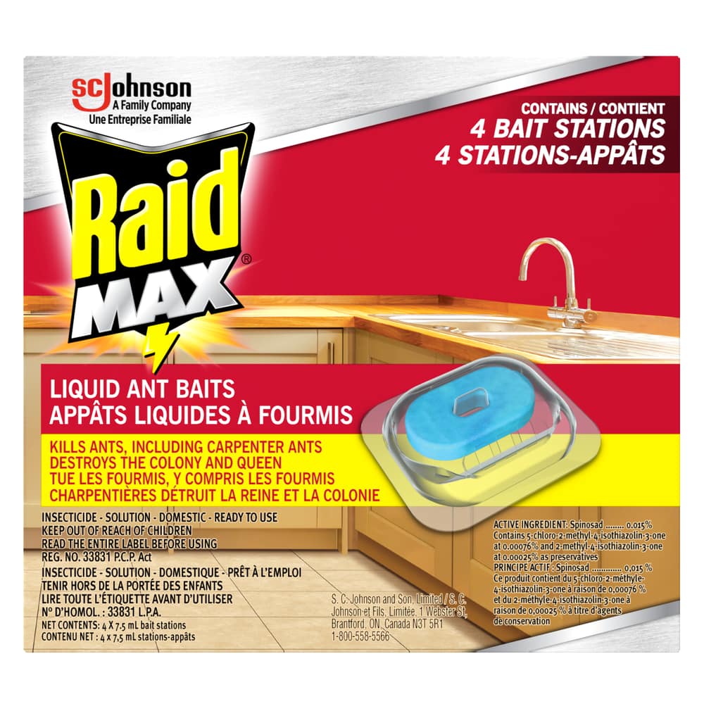 Raid Max Double Control Ant Baits Ant Killer, 4-pack - Quecan