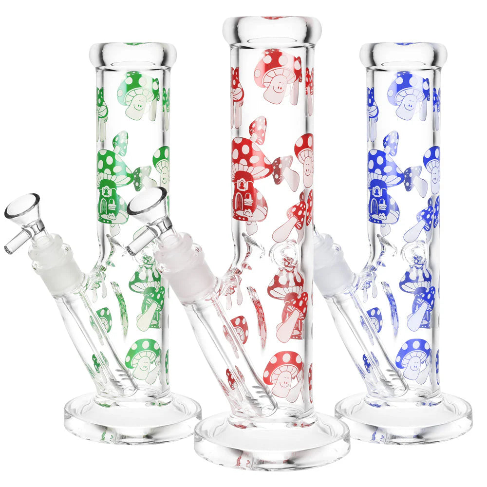 10" Glass Bong - Mushroom Design - Quecan
