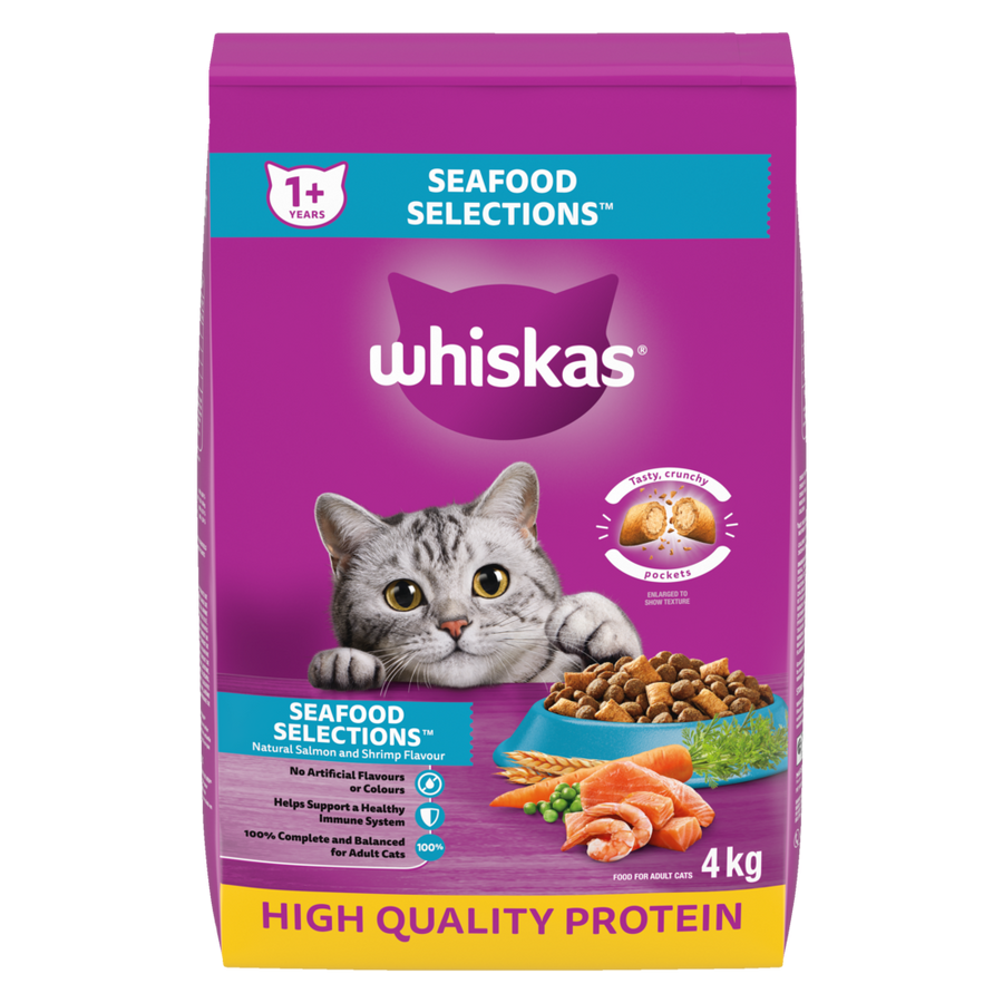 Whiskas - Seafood Selections Cat Food (4 kg) - Quecan