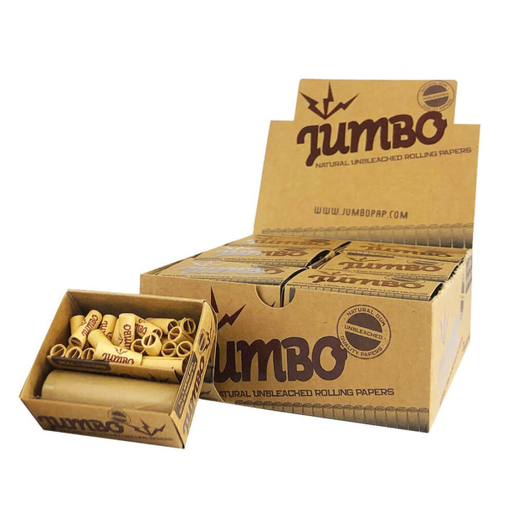 Jumbo 5 Meter Rolls Unbleached with Pre-Rolled Tips (12pcs/display) - Quecan