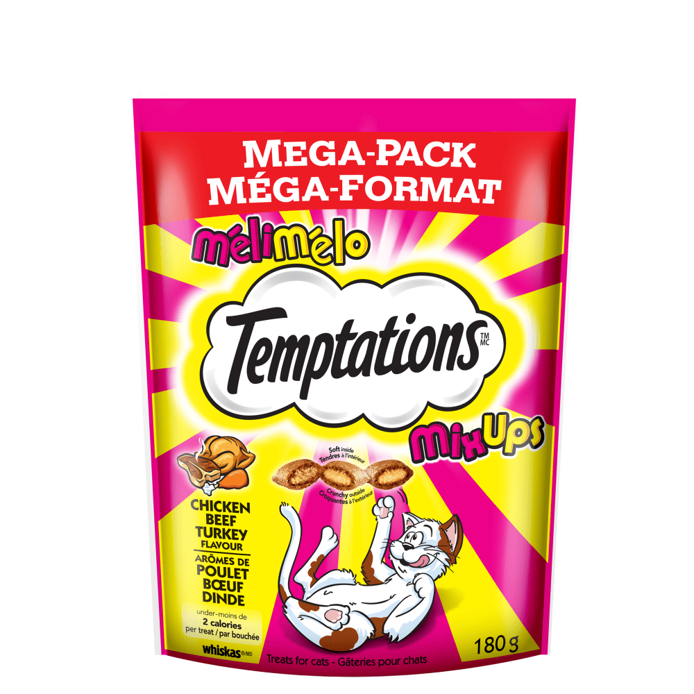 Temptations Treats for Cats - Mix-ups (Chicken, Beef & Turkey) (180g) - Quecan