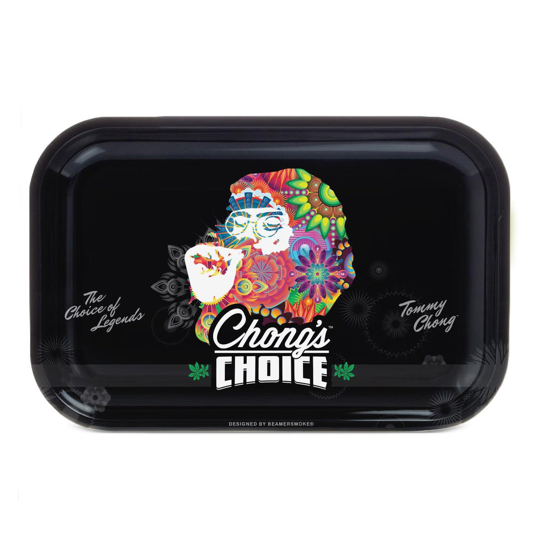 Tommy Chong Medium Metal Rolling Tray - Psychedelic Smoking Chong - Quecan