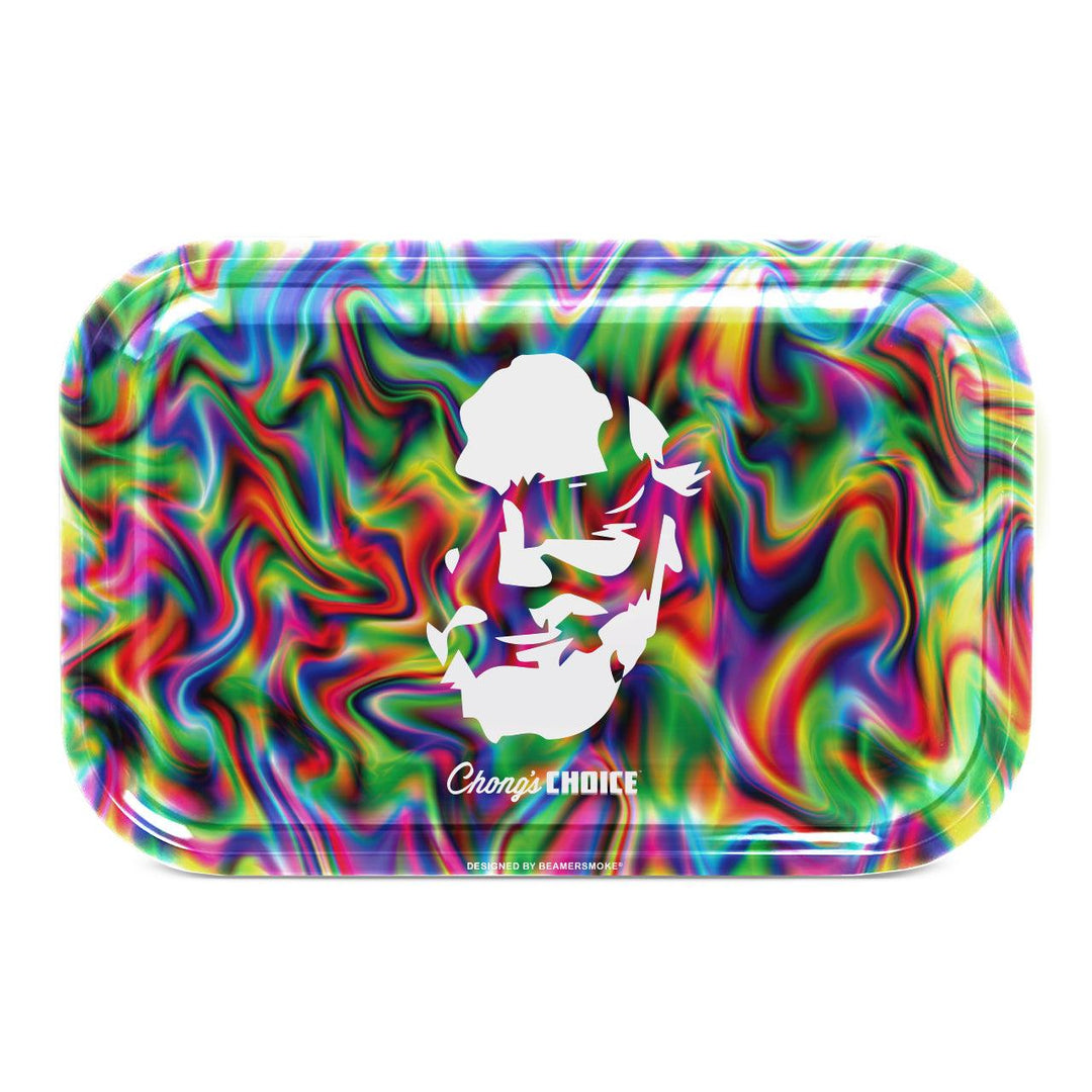Tommy Chong Medium Metal Rolling Tray - Trippy Chong - Quecan