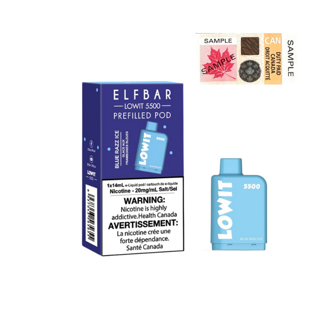 ELF Bar LOWIT 5500 Prefilled Pods - (20mg/ml)  (STAMPED) - Quecan