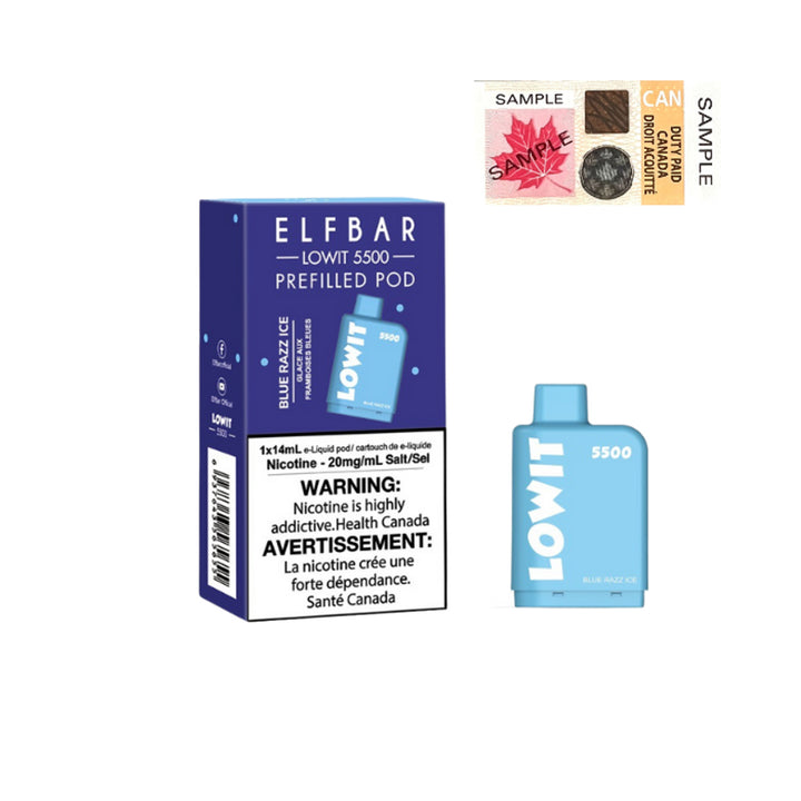 ELF Bar LOWIT 5500 Prefilled Pods - (20mg/ml)  (STAMPED) - Quecan