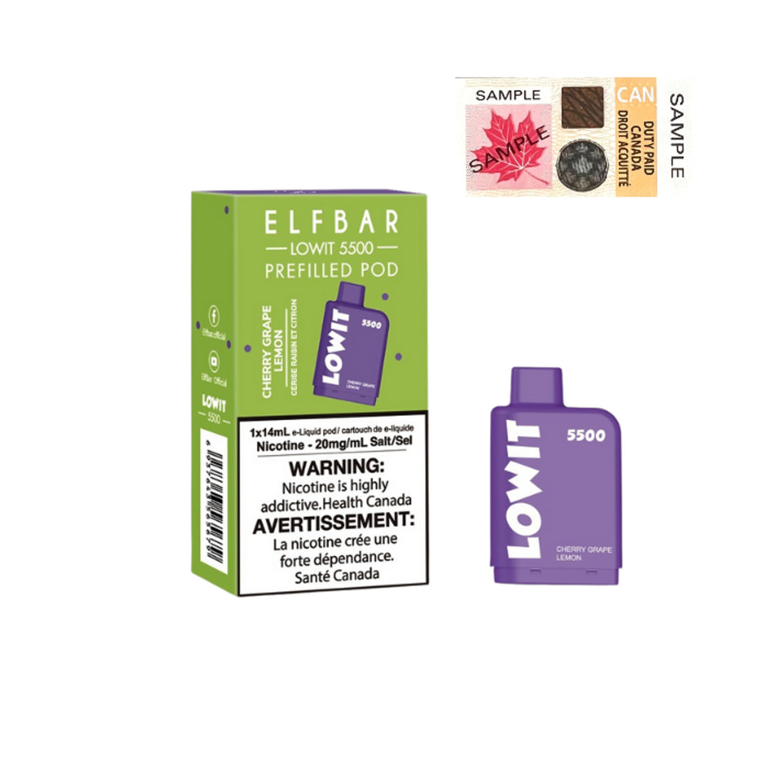 ELF Bar LOWIT 5500 Prefilled Pods - (20mg/ml)  (STAMPED) - Quecan