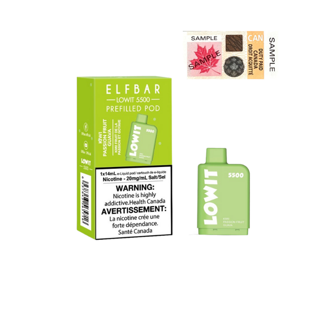ELF Bar LOWIT 5500 Prefilled Pods - (20mg/ml)  (STAMPED) - Quecan
