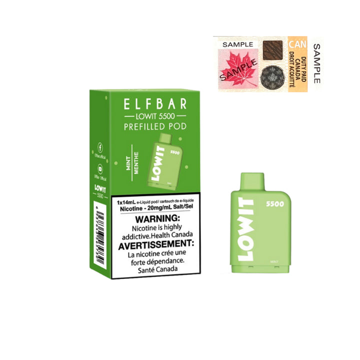 ELF Bar LOWIT 5500 Prefilled Pods - (20mg/ml)  (STAMPED) - Quecan